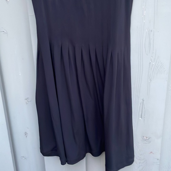 Talbots Petites Black Pleated Sleeveless A-line Dress - Picture 5 of 8